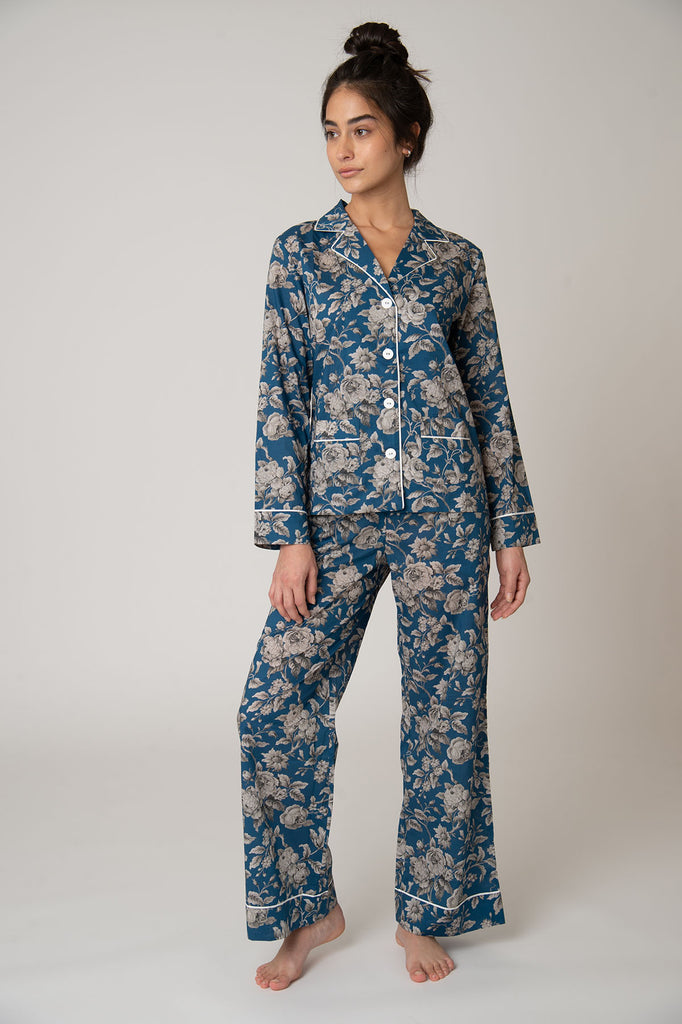 Colony Cotton Pajama Set - Blue Graceful