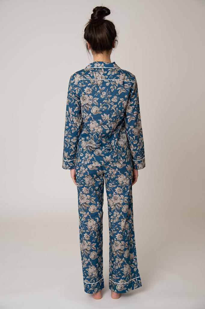 Colony Cotton Pajama Set - Blue Graceful