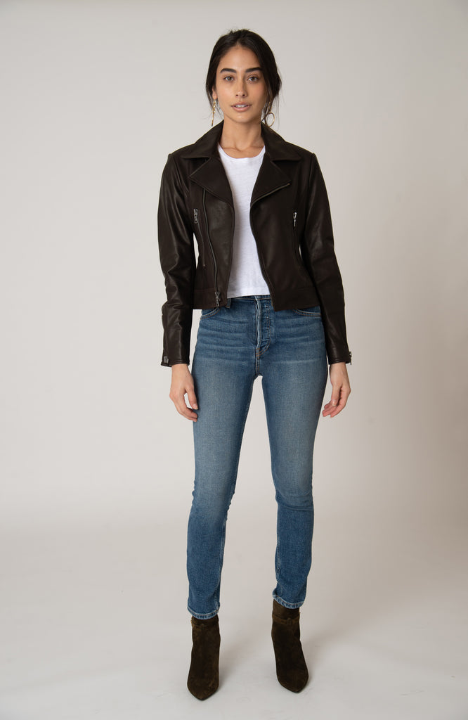 Laurel Canyon Leather Jacket - Brown