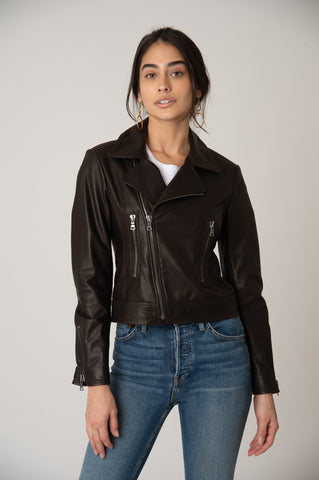 Laurel Canyon Leather Jacket - Brown