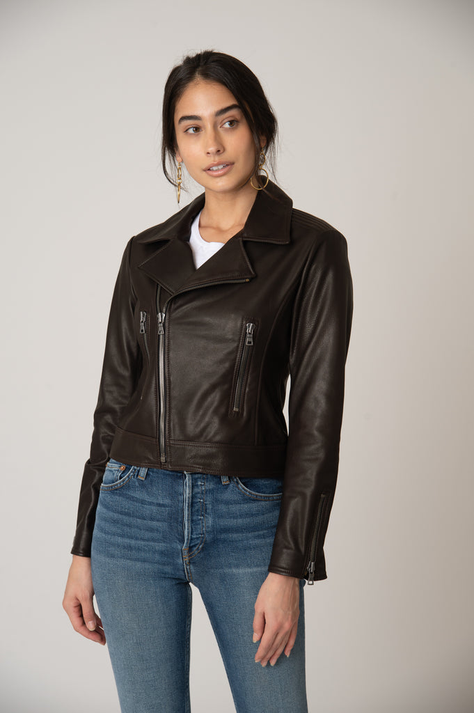 Laurel Canyon Leather Jacket - Brown